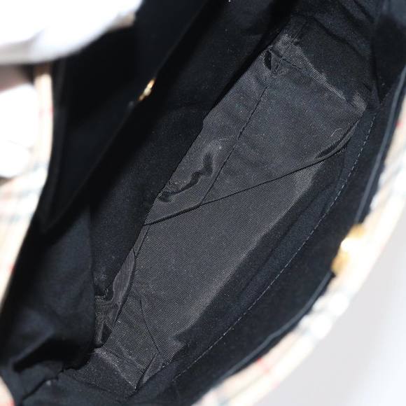 BURBERRY Nova Check Tote Bag Canvas Beige Gold Auth ep5405 - Picture 11 of 16